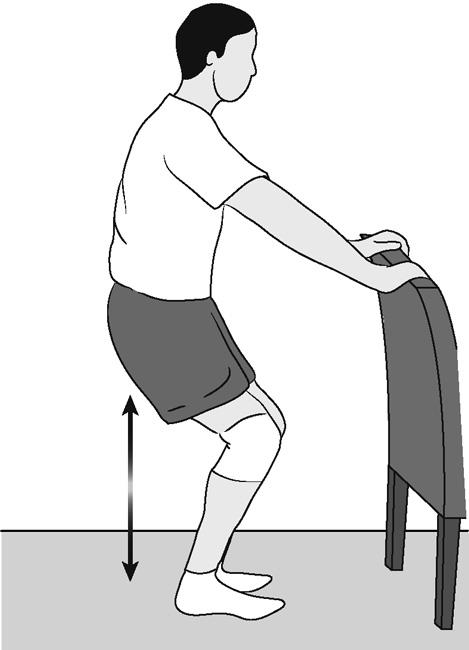 Partial squat, with chair