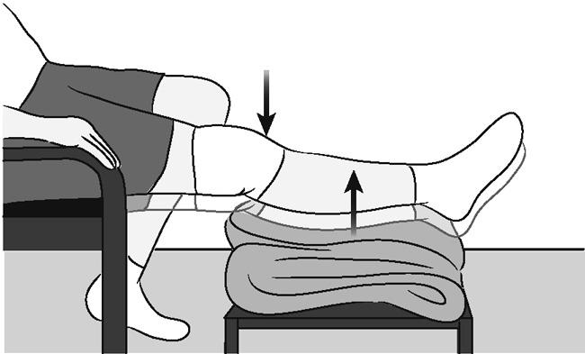 Terminal knee extension, sitting