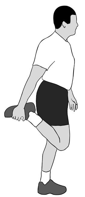 Standing quadriceps stretch. 